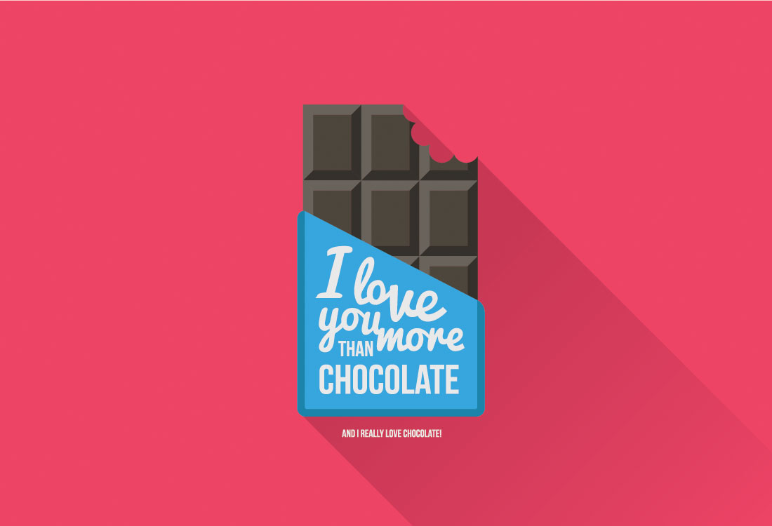 Than chocolate. Typography elements line. Better than Chocolate.